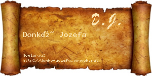 Donkó Jozefa névjegykártya